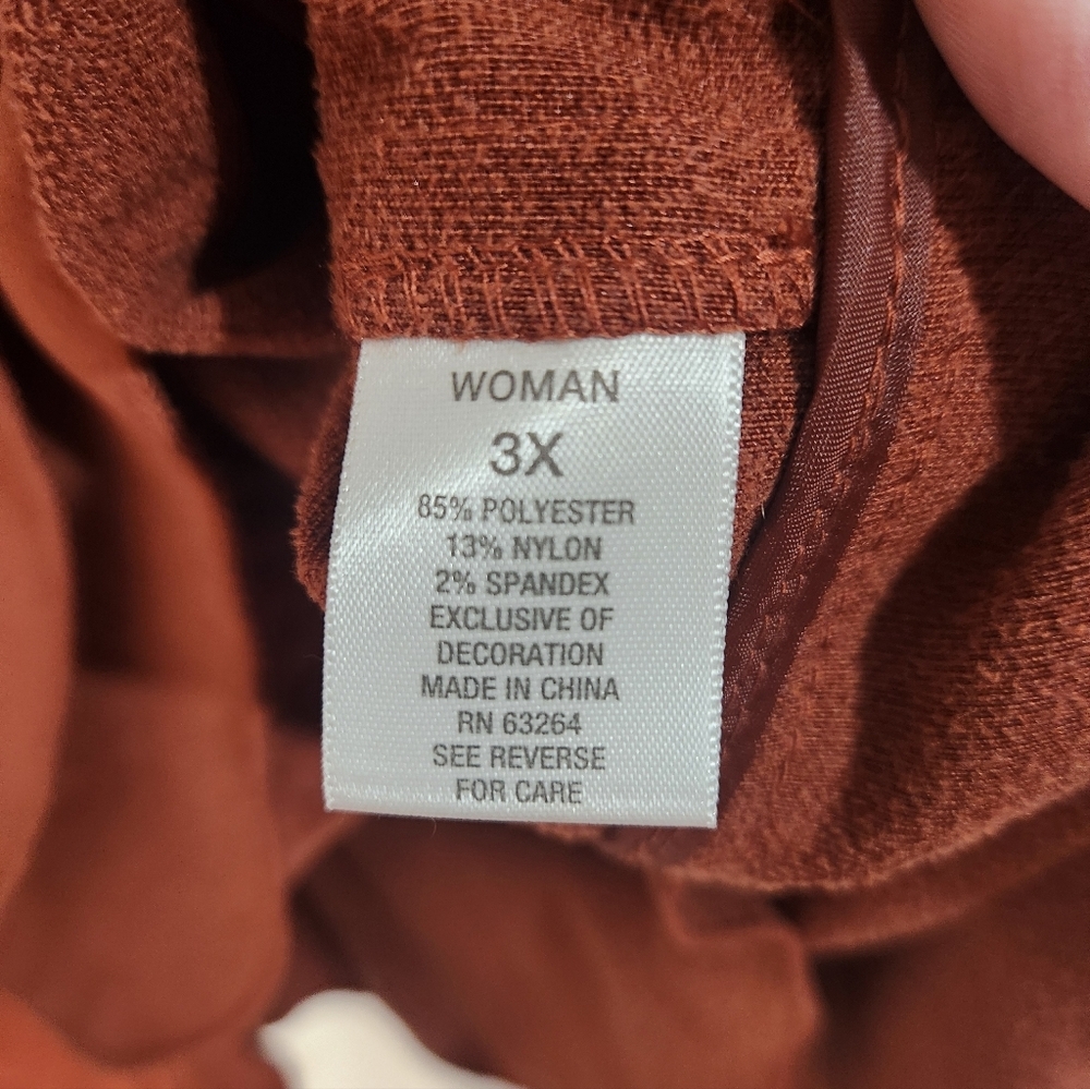 Women's Rust Jacket With Silver Buttons, Size 3x - image 4